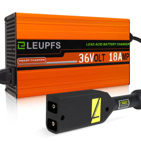 ELEUPFS 18A 36V charger for EZGO TXT with D plug, ready for fast charge