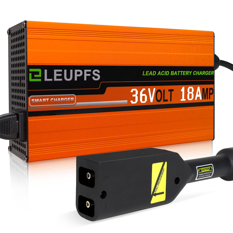 ELEUPFS 18A 36V charger for EZGO TXT with D plug, ready for fast charge