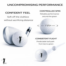 Elite Pro 3-Piece Urethane Ball greenside-control close-up with precision.