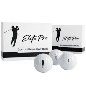 Elite Pro 3-Piece Urethane Ball soft-feel shot for smooth control.