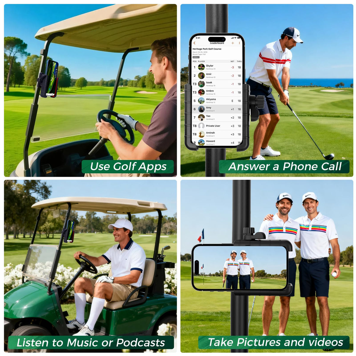 Ellrkr Golf-cart setup on Club Car EZ-GO Yamaha.
