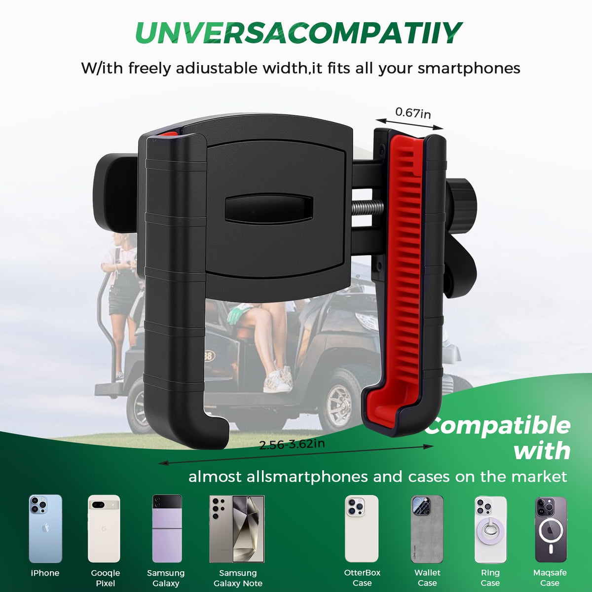 Ellrkr One-click locking mechanism ensures secure hold.