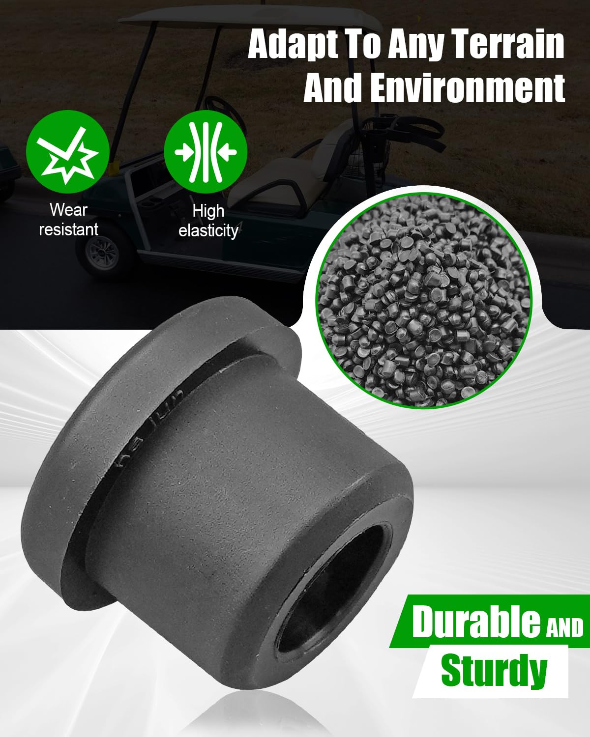 EMIHO quiet-suspension bushing minimizes noise by isolating metal contact.