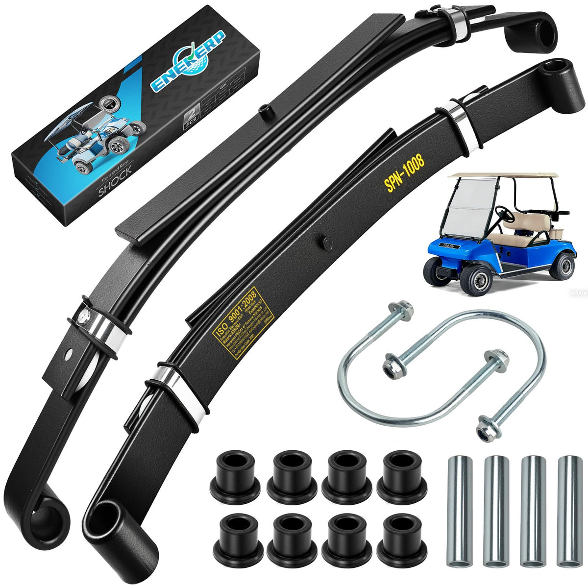 ENEKERP 3-leaf rear spring kit for Club Car DS rear suspension improves ride stability