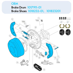 ENEKERP Club Car brake hub kit compatible with DS and Precedent models