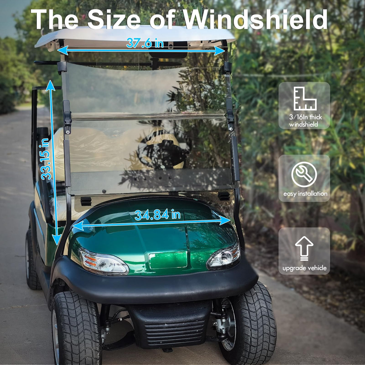 ENEKERP 5mm PC material provides durable clear vision and UV shielding.