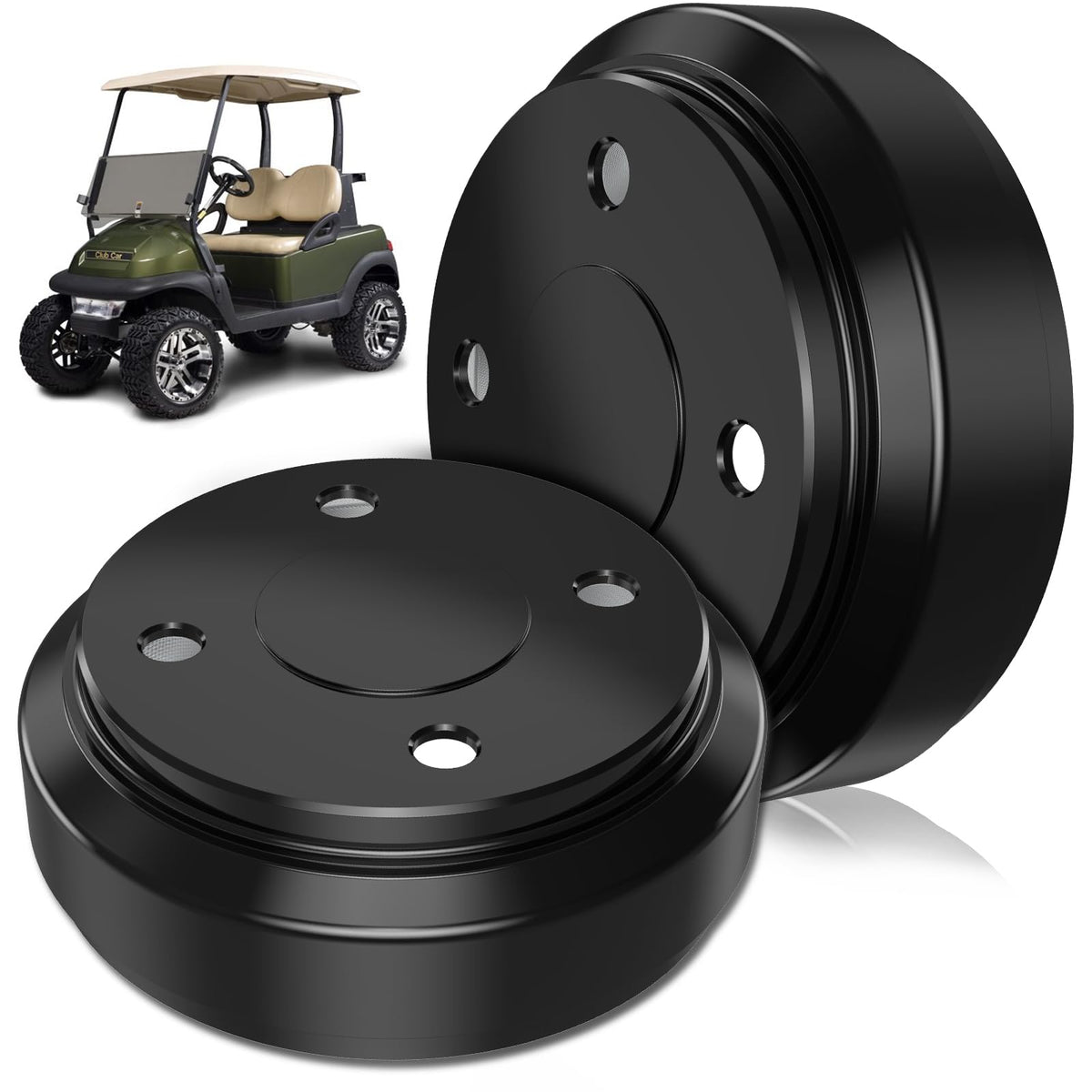 ENEKERP brake drum for Club Car DS with polished steel finish, reliable braking.