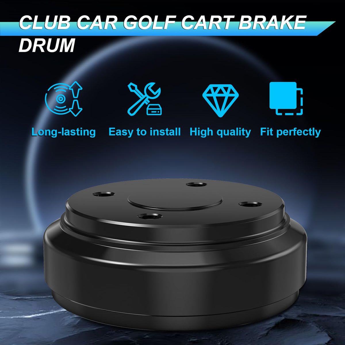 ENEKERP brake drum for Club Car Precedent with precision-fit design.