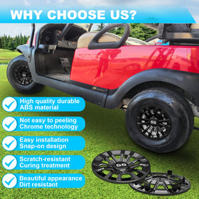 Easy-fit ENEKERP hubcaps for 8-inch wheels with snap-on installation