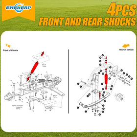 ENEKERP EZGO rear shock left delivers ride comfort and control