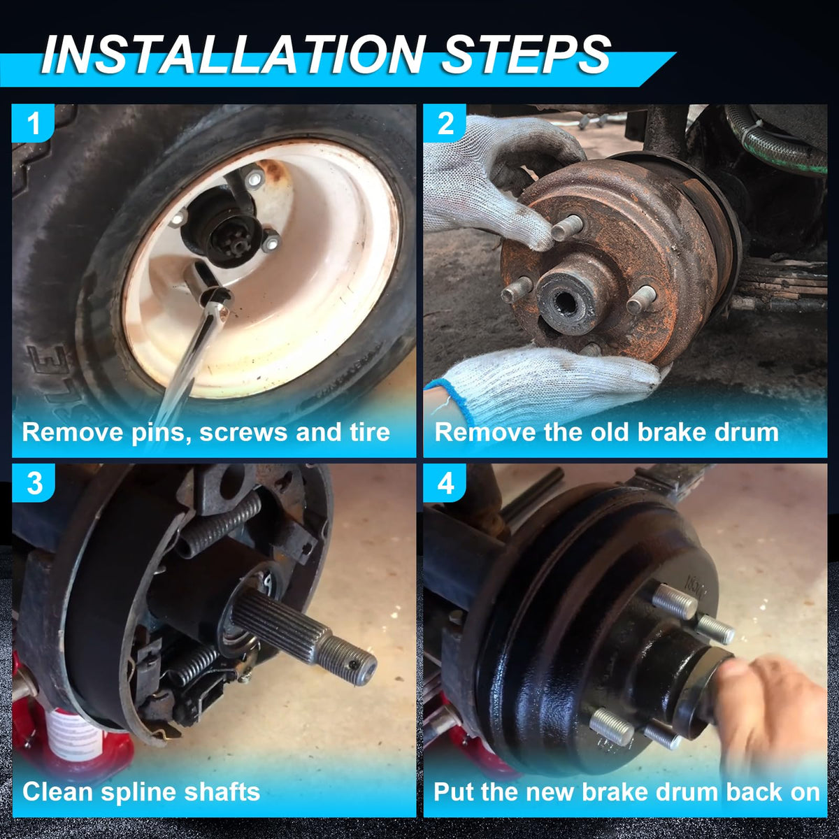 ENEKERP EZGO TXT-compatible brake drum hub for 1982 and newer models