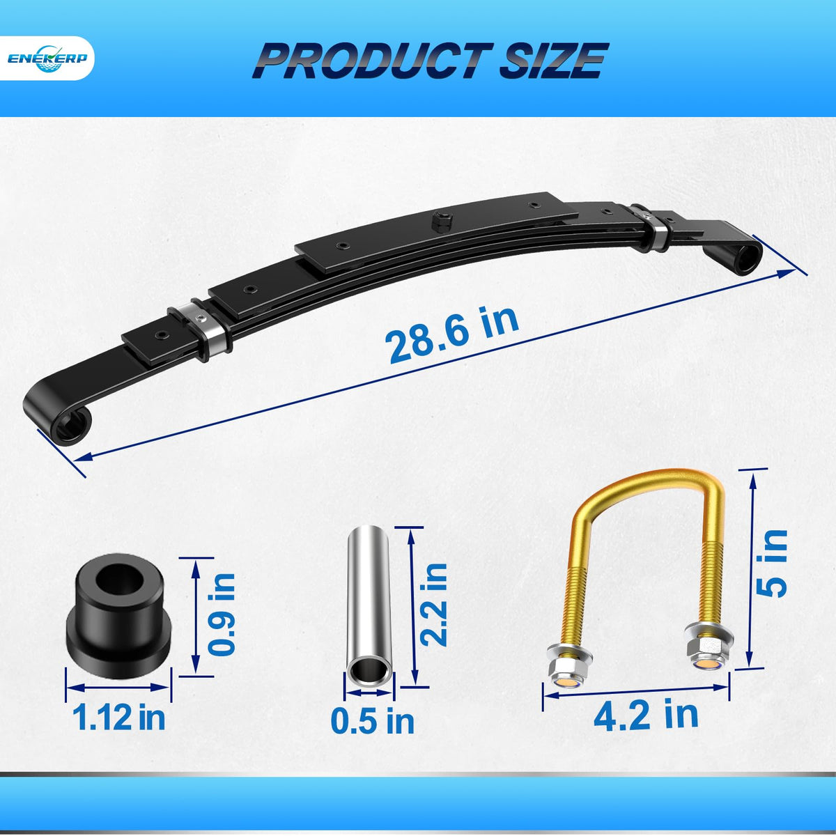 ENEKERP EZGO TXT rear springs deliver stability when fully loaded