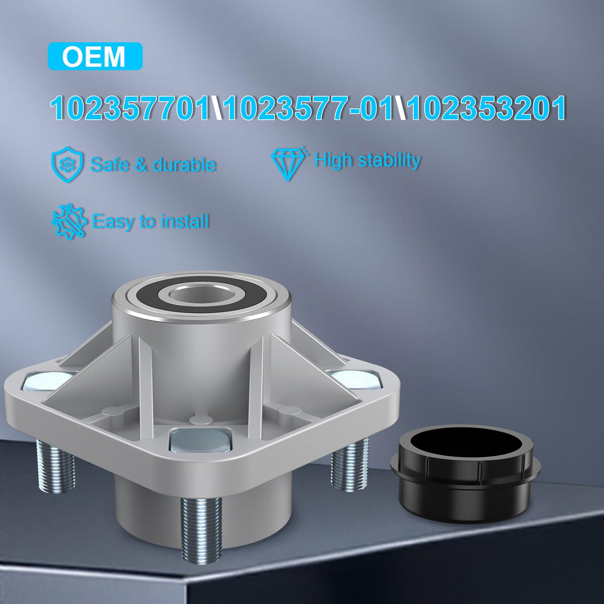 ENEKERP hub assembly detail highlighting precise fit for Club Car