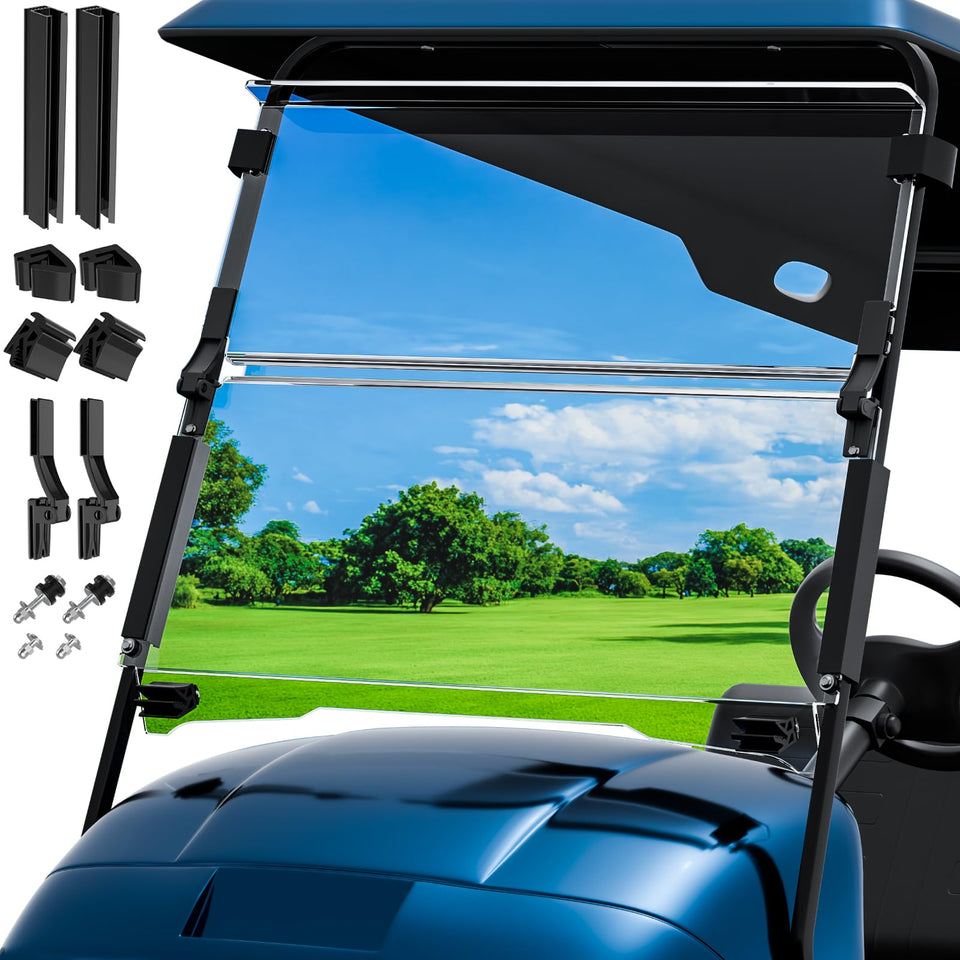 ENEKERP front windshield for EZGO TXT with clear view and wind protection