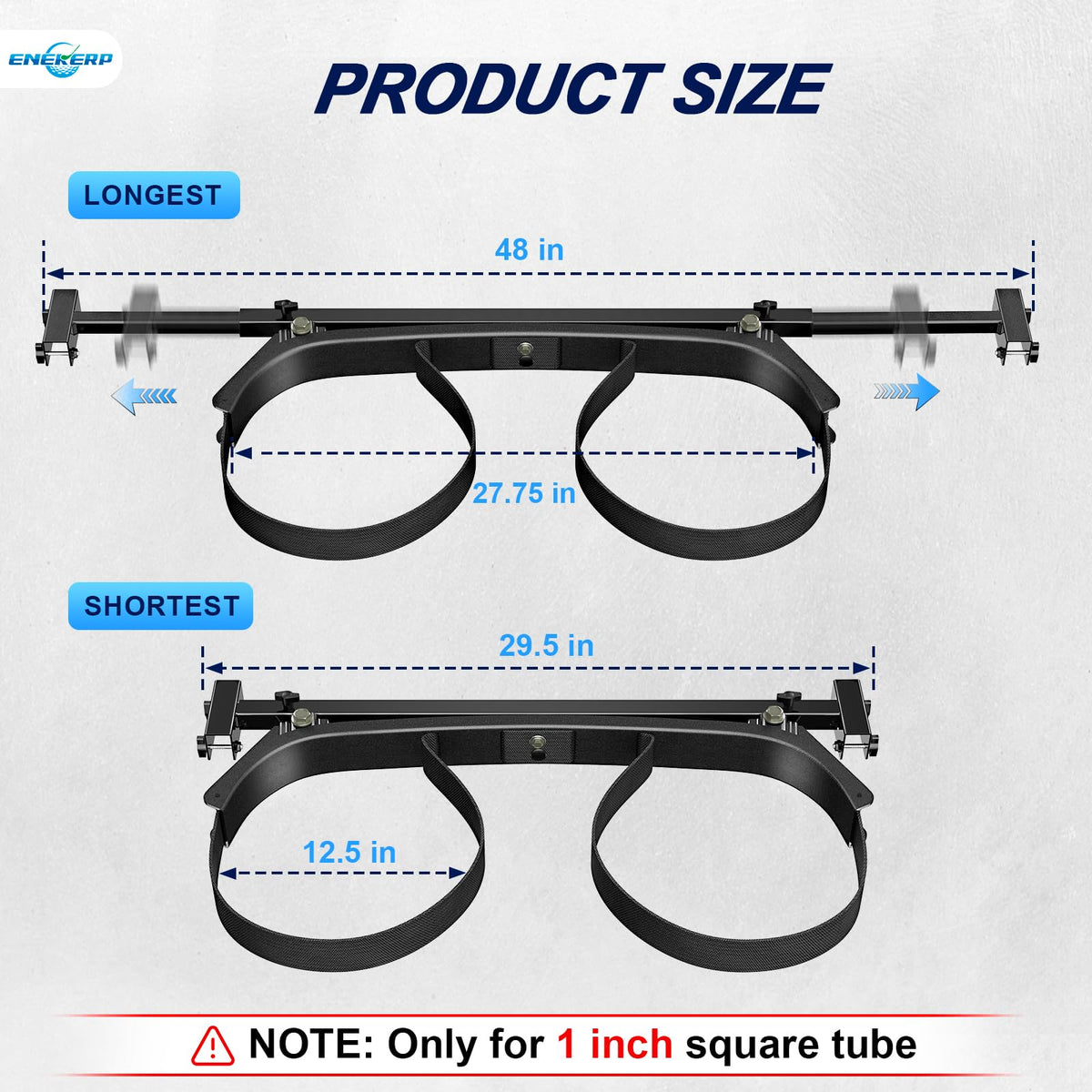ENEKERP adjustable pole extends for a custom rear-seat fit