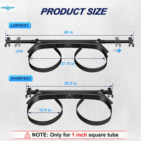 ENEKERP adjustable pole extends for a custom rear-seat fit