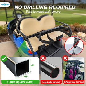 ENEKERP sturdy steel rack provides stable support for golf gear