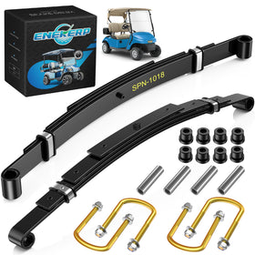 ENEKERP EZGO TXT rear 4-leaf spring close-up highlighting durable steel and load capacity