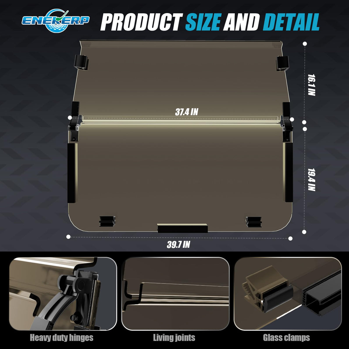 ENEKERP 5mm polycarbonate close-up highlighting impact resistance and clarity