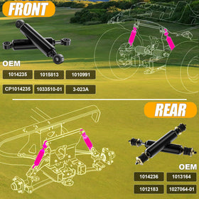 ENEKERP OEM-compatible shocks fit Club Car models across DS and Precedent.