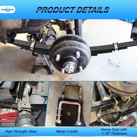 ENEKERP steel rear leaf springs with thicker plates for improved durability under load