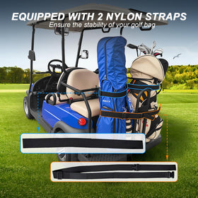 ENEKERP secure bag attachment helps on bumpy fairways and drives