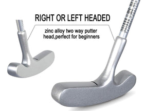 ENJOYCOOL junior putter 27-inch with silver head and pink grip for beginners balance
