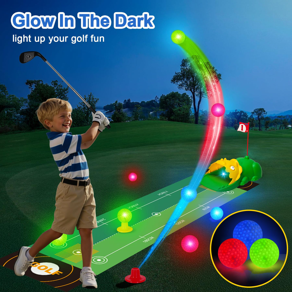 Enjoyjoy adjustable toddler clubs grow with children for a comfortable grip.