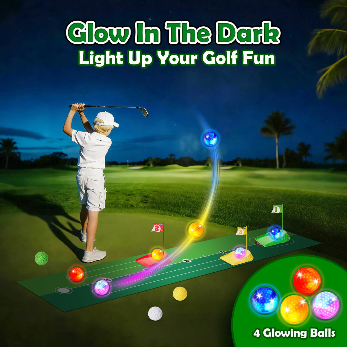 Enjoyjoy Kids Golf Set adjustable clubs grow with your child for lasting use.