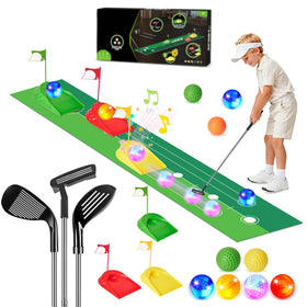 Enjoyjoy Kids Golf Set with cheering music when the hole is made, boosting playtime excitement.