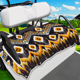 ENYORSEL ENYORSE golf cart seat covers with bohemian pattern protect seats and refresh interior.