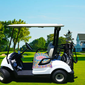 ENYORSEL ENYORSE breathable microfiber keeps seats cool on sunny rounds.