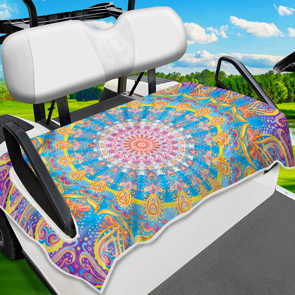 ENYORSEL ENYORSE mandala pattern close-up highlighting vibrant design and soft microfiber touch.