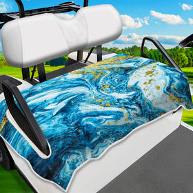 ENYORSEL tropical floral golf cart seat cover adds color and cooling comfort