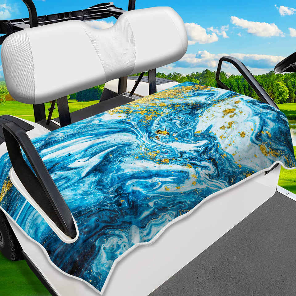 ENYORSEL tropical floral golf cart seat cover adds color and cooling comfort