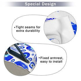 ENYORSEL blue towel blanket design for breathable, cool seating on rides.