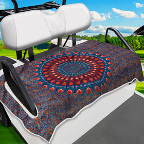 ENYORSEL mandala pattern seat cover enhances style while protecting golf cart seats.
