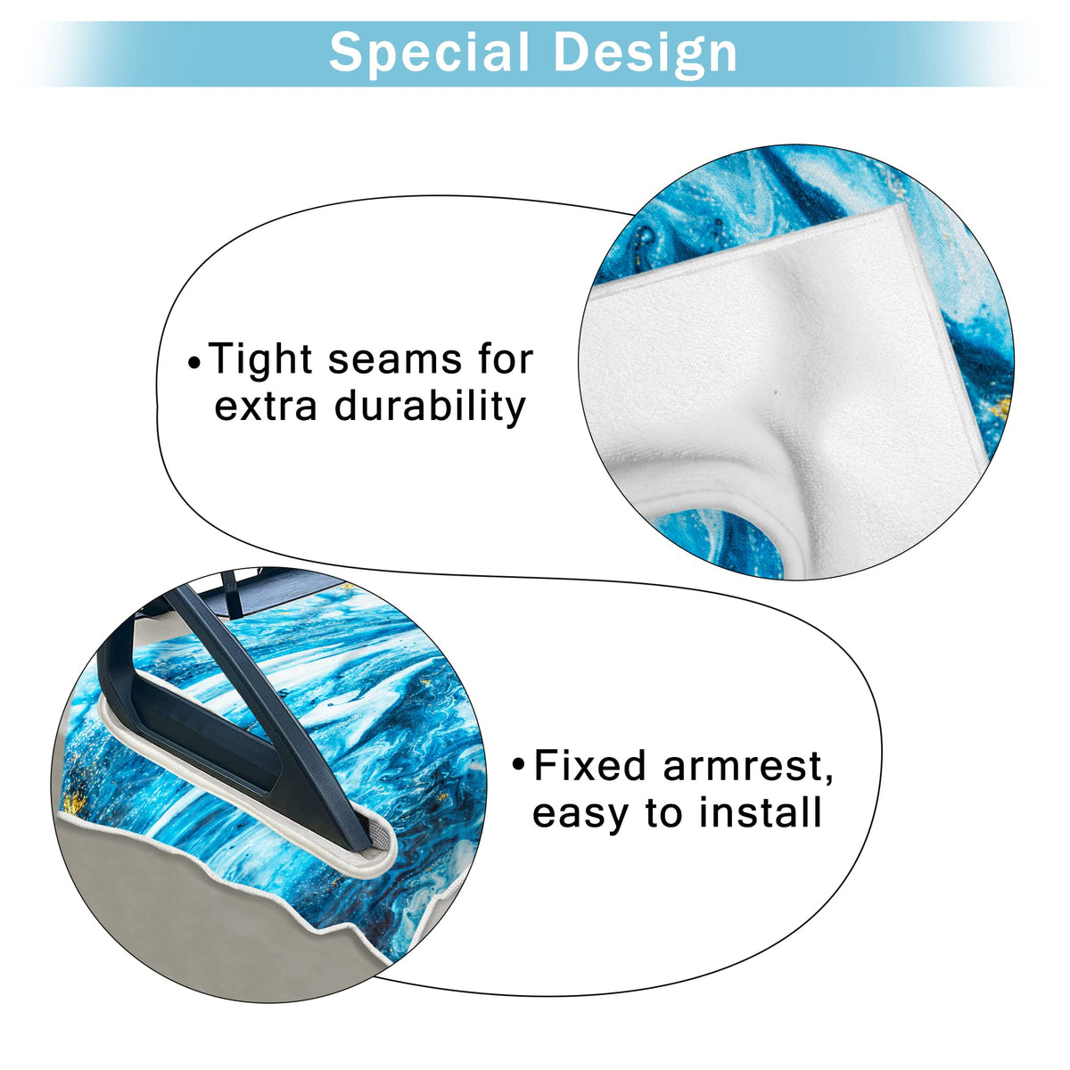 ENYORSEL universal-fit seat covers measure 51x31 inches for 2-seat carts