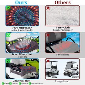 ENYORSEL universal-fit 51x31 seat cover fits most 2-seat carts for easy upgrade.