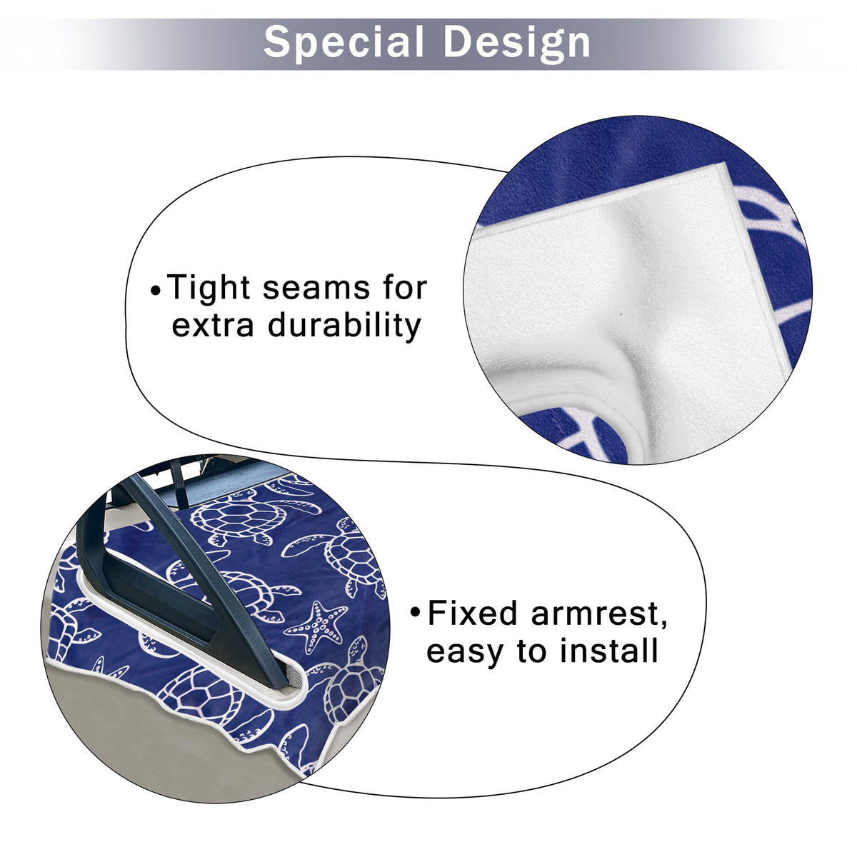 ENYORSEL breathable microfiber seat blanket adds comfort on a golf cart