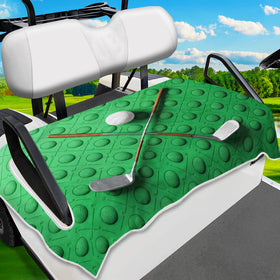 ENYORSEL golf cart seat blanket in green-brown offers all-season comfort.