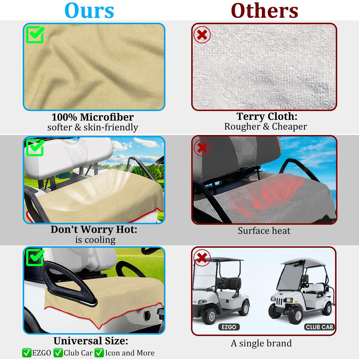 ENYORSEL khaki seat cover adds durable protection and style.