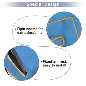 ENYORSEL lake blue seat cover over cart seat area for protection