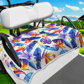 ENYORSEL tropical banana leaf golf cart front seat cover protects against wear and dirt