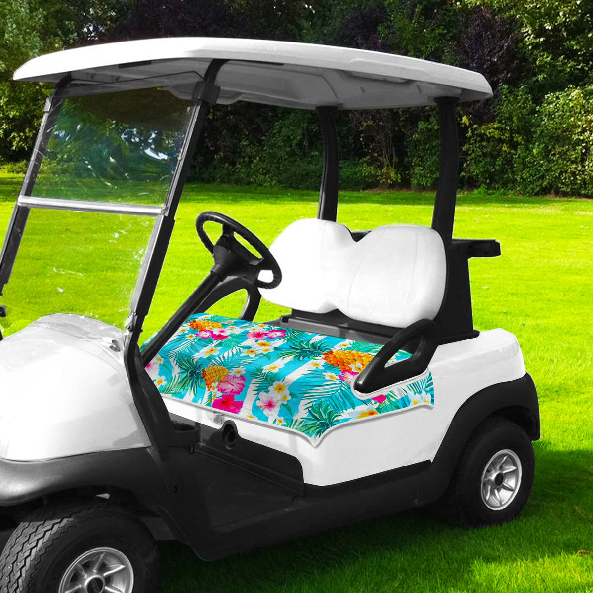 ENYORSEL pineapple pattern adds fun style to Yamaha EZGO Club Car carts