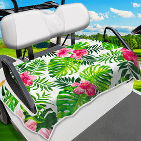 ENYORSEL Monstera-deliciosa golf seat cover protects seats on sunny days