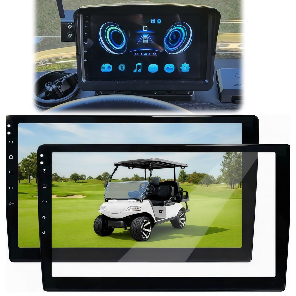 Eoho 9inch screen protector with left buttons shields EV display while maintaining clarity.