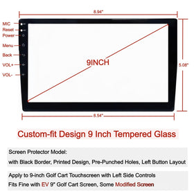Eoho EV golf cart screen protector reduces glare for easier sunny-day visibility.