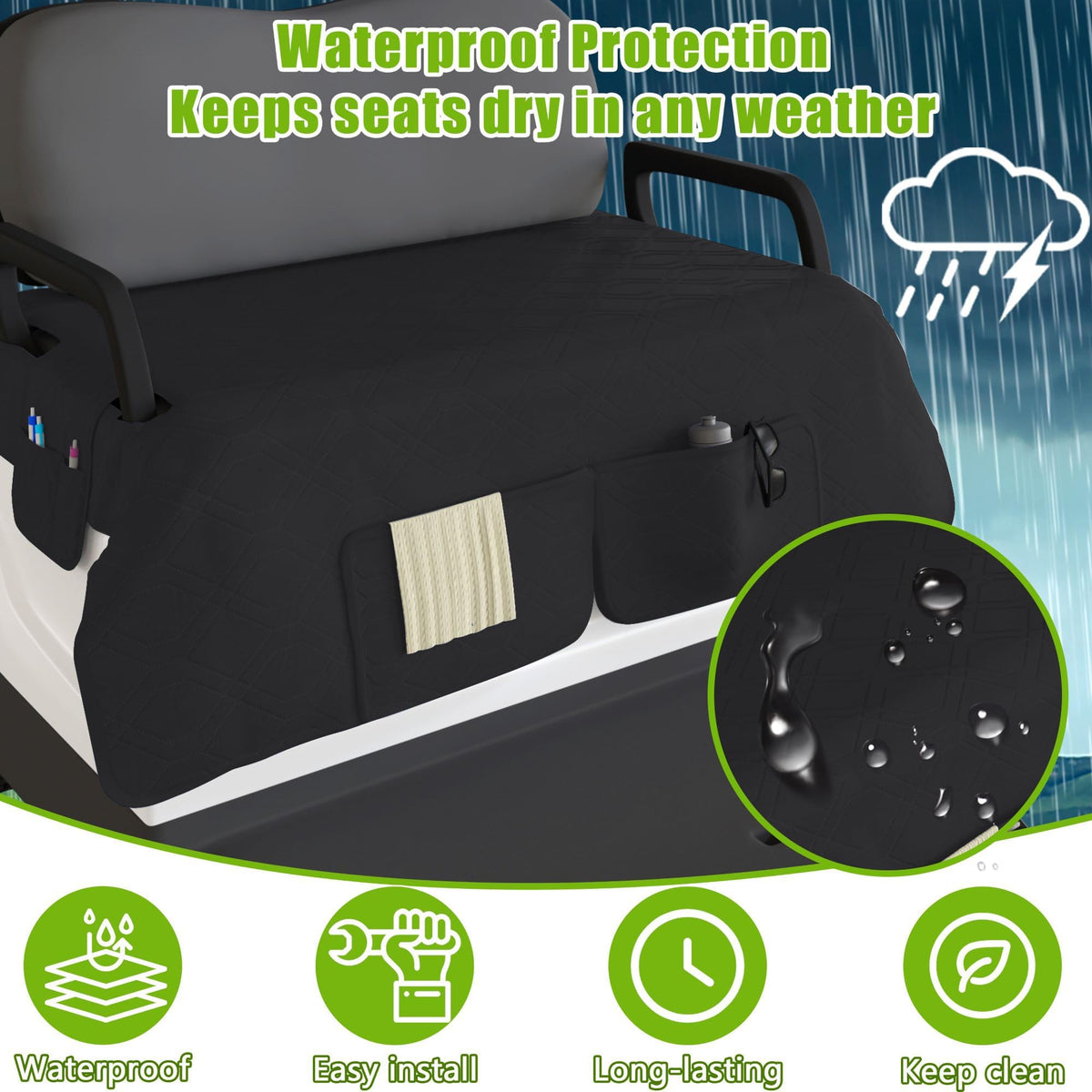Eolzzi golf cart phone holder with snap-and-go installation for hands-free navigation
