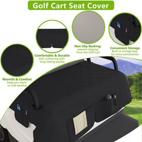 Eolzzi golf cart seat cover featuring three pockets for quick access